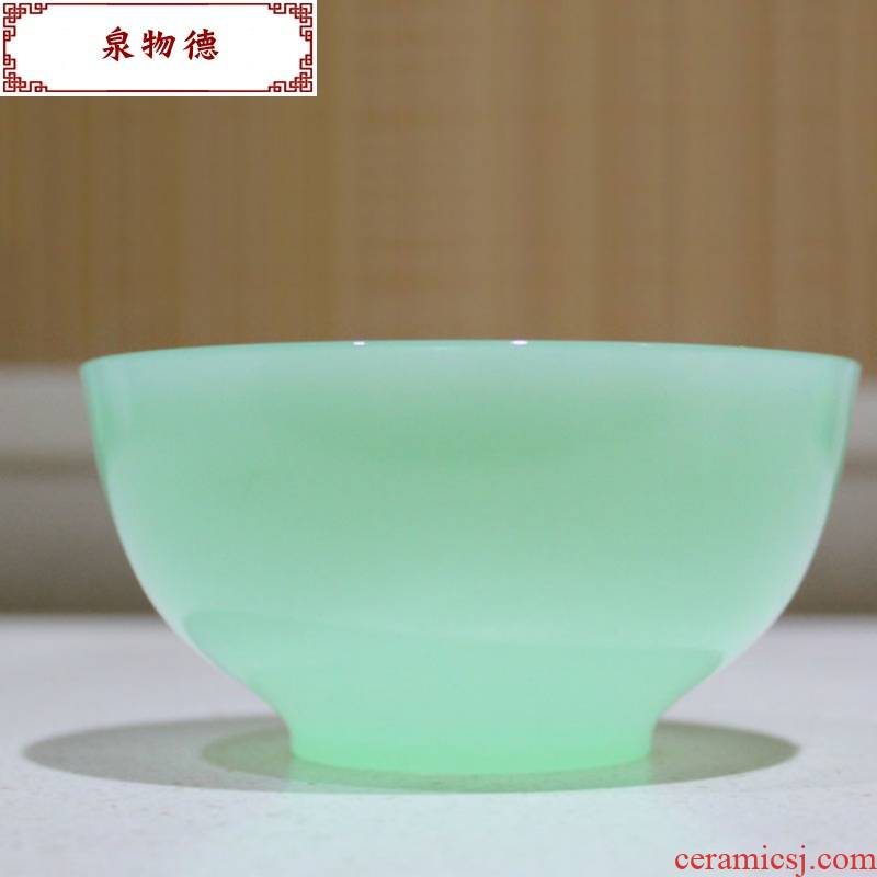 Small glass jade and jade bowl bowl high - grade rice bowls of the jade bowls household individuality rice bowls