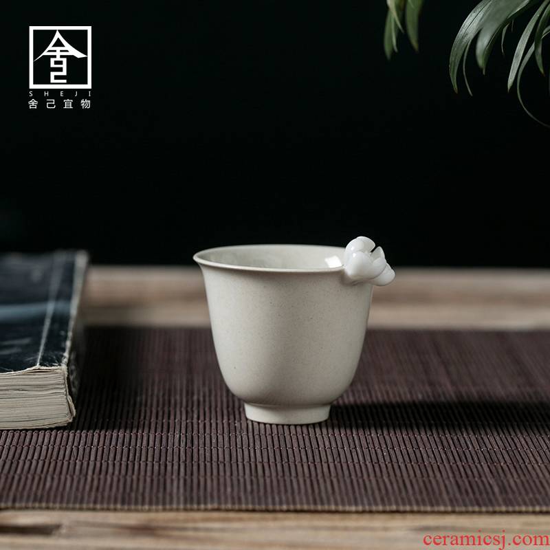 The Self - "appropriate content of jingdezhen plant ash sample tea cup tea cups carving kung fu tea cups Japanese contracted
