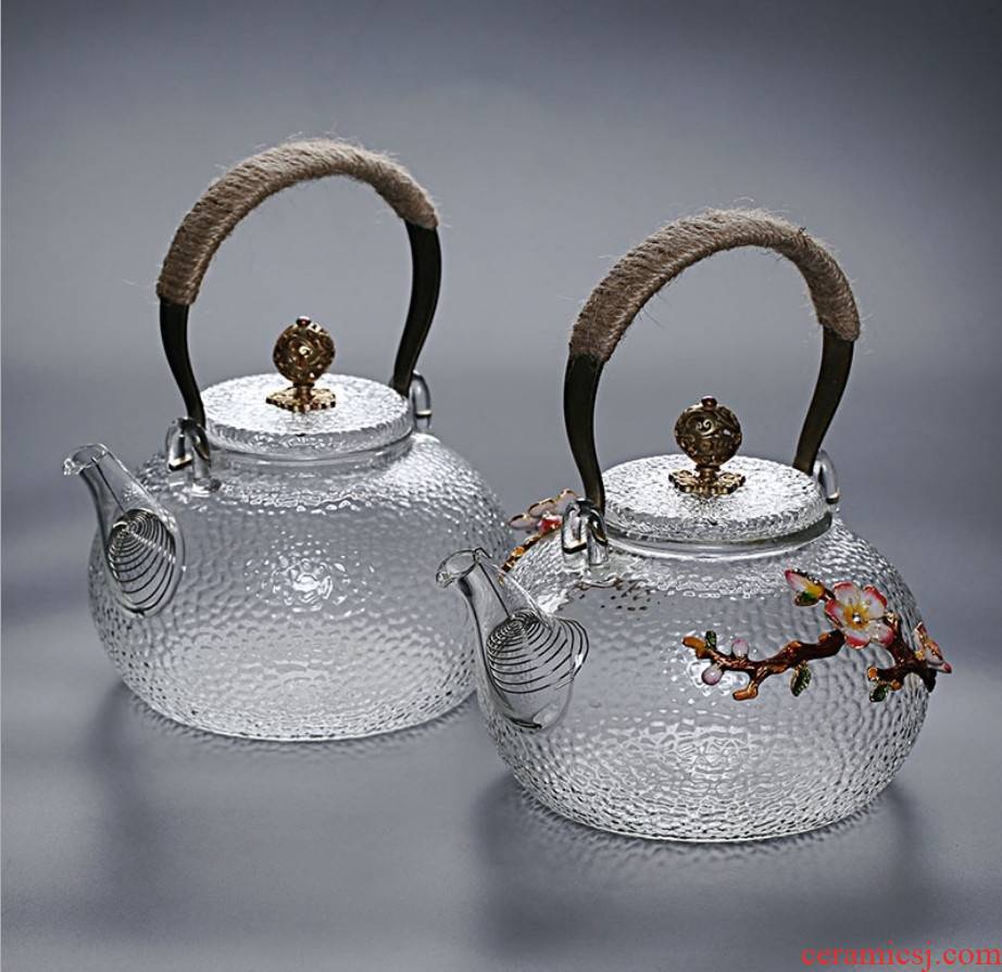High temperature resistant glass pot hammer cooking pot electric TaoLu special kettle copper teapot the glass girder pot