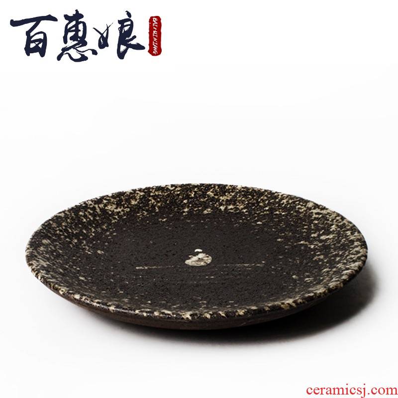 (niang manual coarse clay POTS on creative zen ceramic pot pad dry sea plate of Japanese tea tea compound