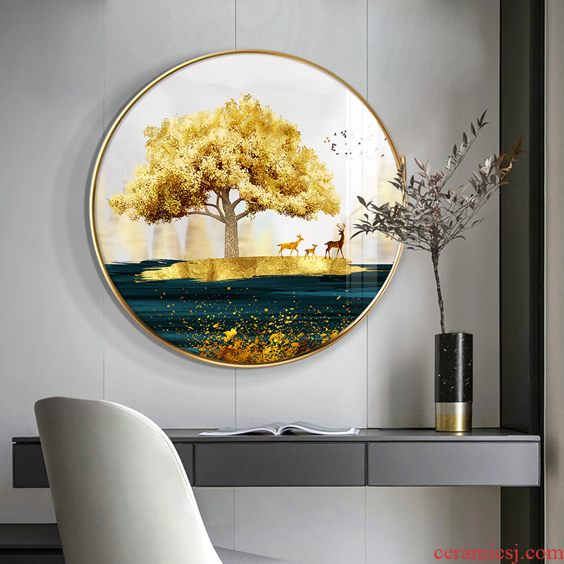 Adornment restaurant to embellish crystal porcelain painting the sitting room porch mural Adornment circular diamond, the head of a bed hangs a picture make a fortune