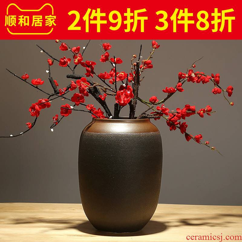 I and contracted vase creative furnishing articles flower arrangement sitting room adornment flowers, dried flowers, flower arrangement ceramic bottle put flower art