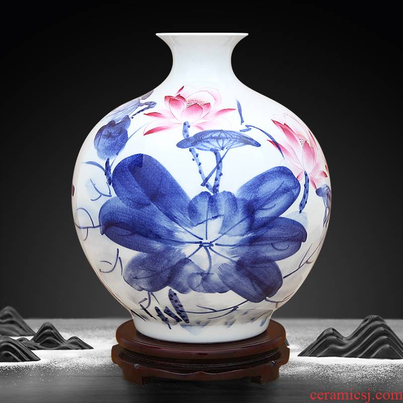 To ceramics rhyme color bucket load of blue and white porcelain vase