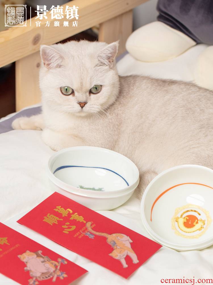 Jingdezhen ceramic cat to use the set of high temperature ceramic the original image design is contracted household business gift gift boxes