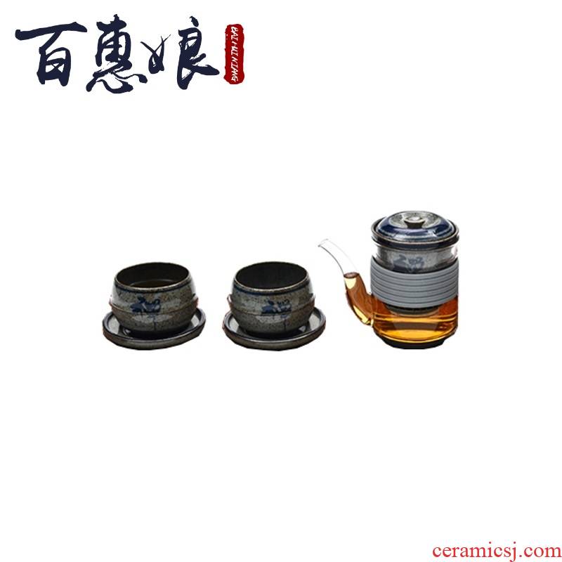 (niang to zen zen ji tea cup, a pot of two glass cup coarse pottery tea tea tea, kungfu tea set