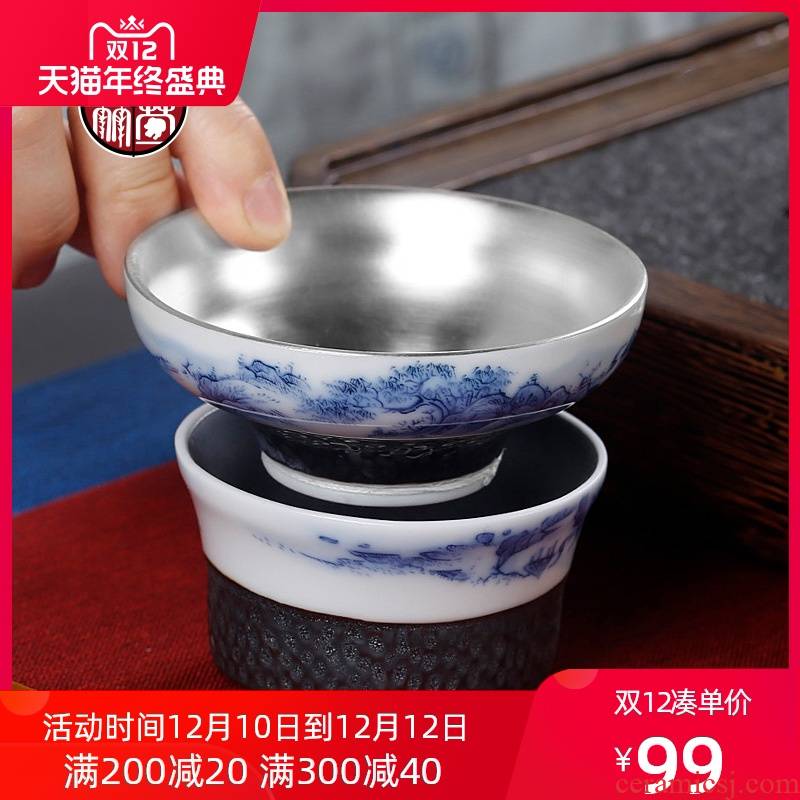 Silver tea good tea tea about household XiCha device screen residue leakage tea tea tea accessories ceramics filter