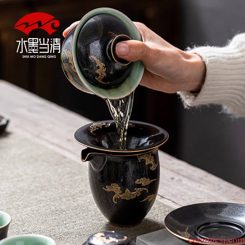 Kung fu tea set suits for Chinese style restoring ancient ways office receive a visitor the high - end home sitting room ceramics tureen cups gift boxes