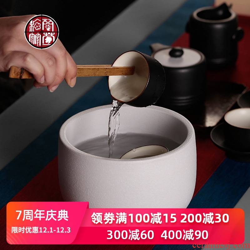 Coarse pottery tea wash to large water jar household utensils accessories for wash bowl Chinese ceramics from simple pure color sheet is tasted