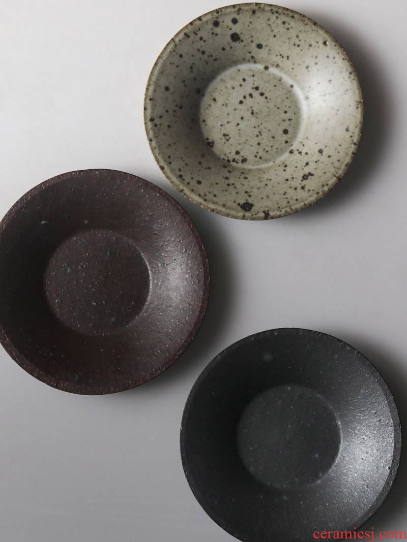 About Nine soil manual coarse pottery cup kung fu tea cup mat Japanese tea taking zero mat ceramic sample tea cup saucer