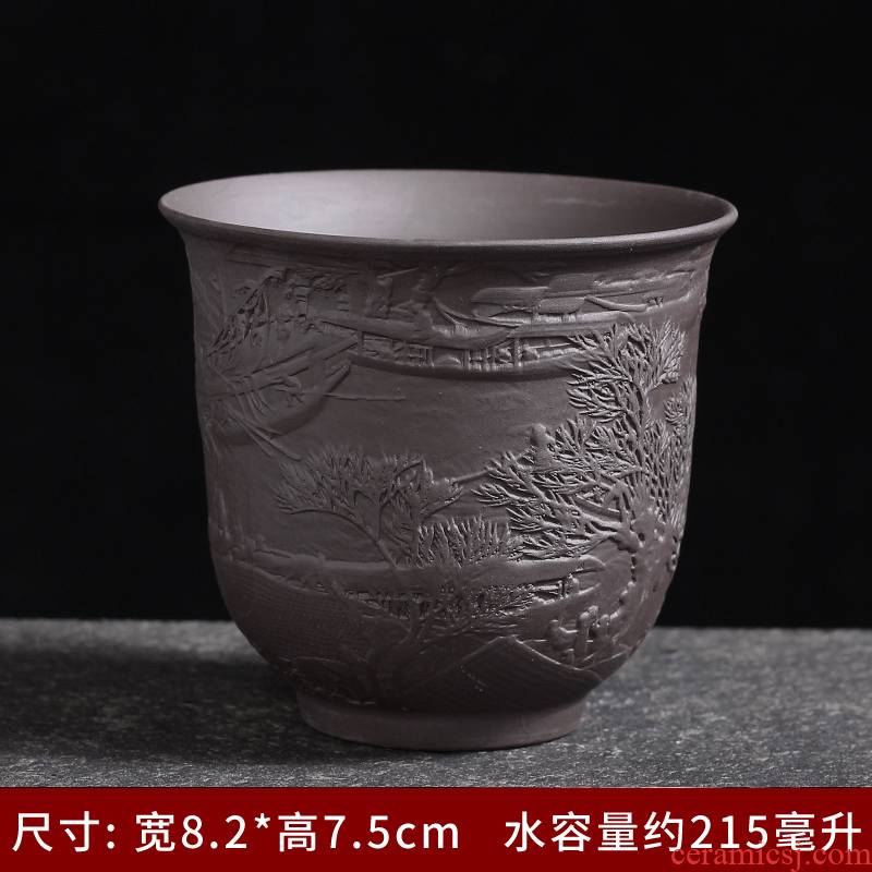 Suet jade cup kung fu tea tea set ceramic bowl home a single master sample tea cup purple sand cup blue and white porcelain