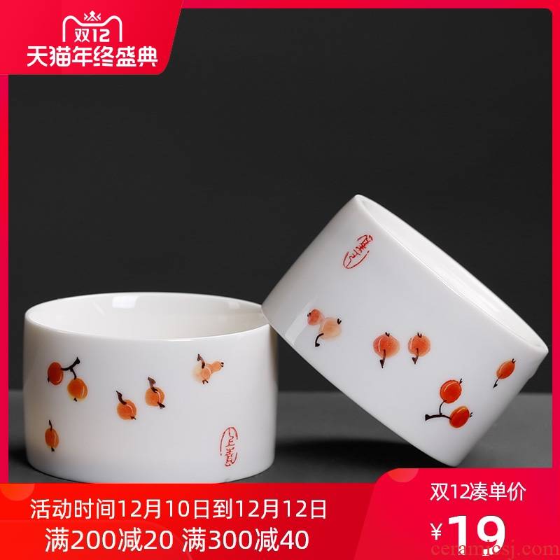 Blue and white porcelain cup single move only hand - made kung fu glass ceramic tea small master cup sample tea cup tea cup