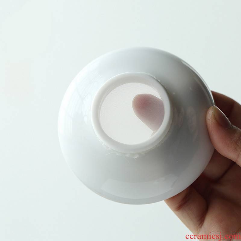 The Poly real boutique scene. Manual) sweet white glazed porcelain tea filter jingdezhen ceramic tea accessories tea strainer