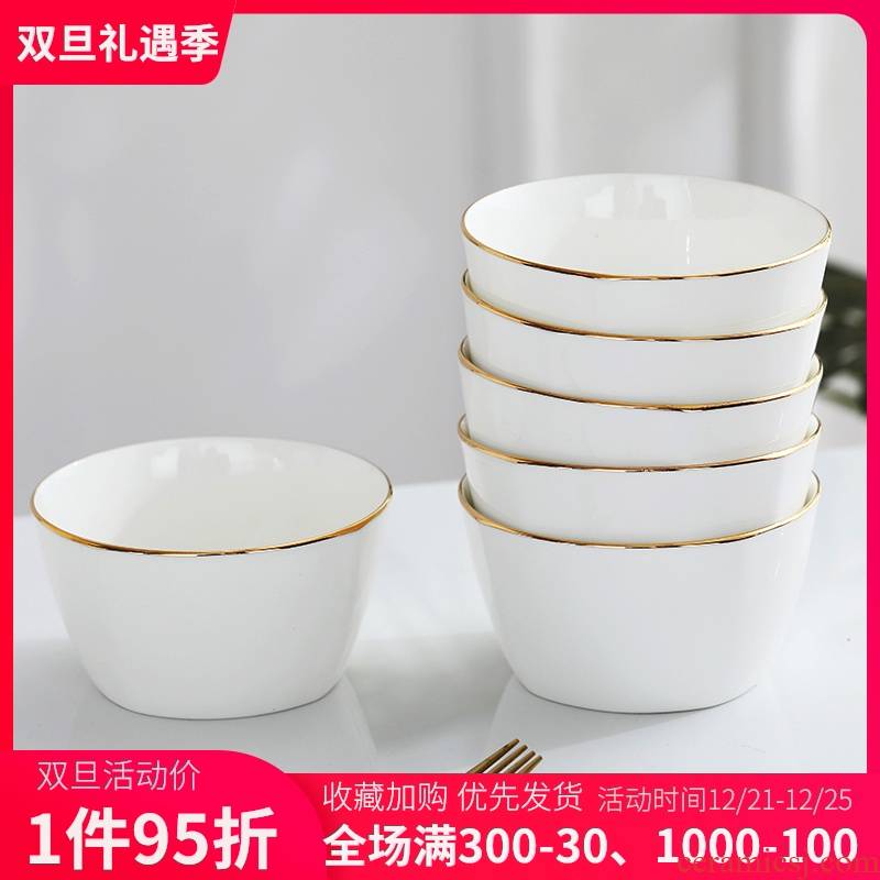The Job of household ceramic bowl suit creative Japanese - style square bowl of up phnom penh small bowl of soup bowl of jingdezhen bowls of ipads porcelain rice bowls