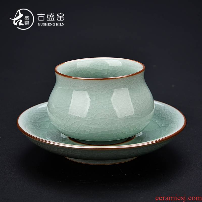 Ancient five Ancient jun sheng up ceramic cups of ice crack glaze masters cup elder brother up your up up up sample tea cup masterpieces