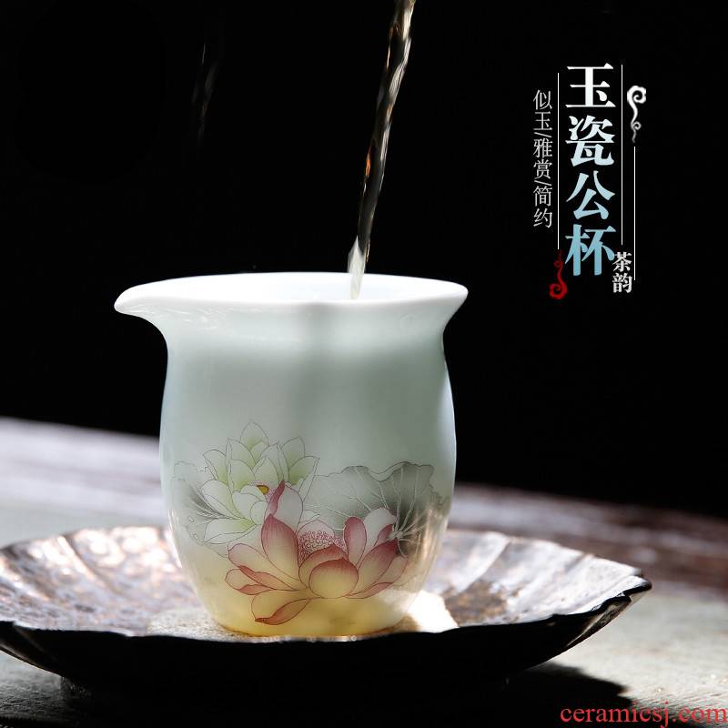 The Poly real boutique scene. Fair ceramic cup hot insulation large capacity of jingdezhen tea service points a tea and a cup of tea