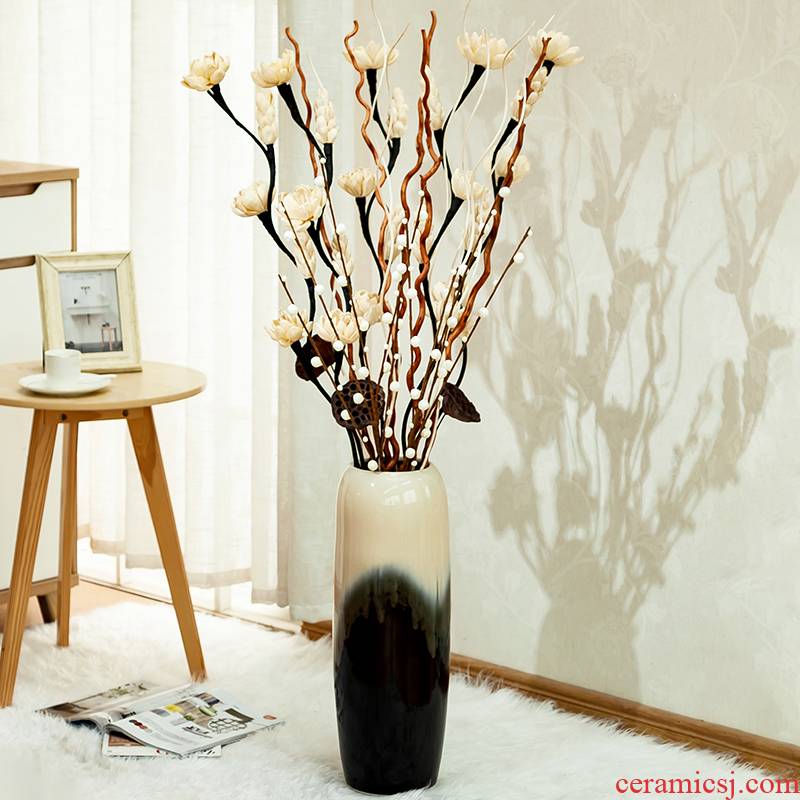 I and contracted creativity ground dried flower vase home sitting room simulation flower arranging ceramic vases, decorative furnishing articles