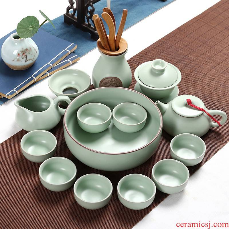 Hui shi brother your up up ceramic kung fu tea set a complete set of blue and white porcelain teapot teacup tea tray tea accessories