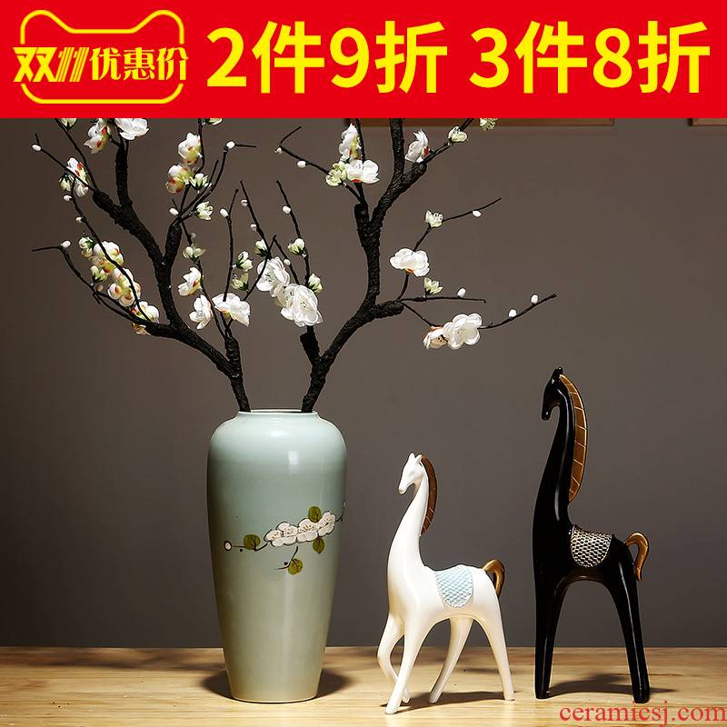 Jingdezhen ceramics vase modern new Chinese style by hand the sitting room porch place to live in dry flower arranging flowers crafts