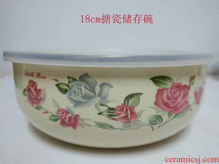 Package mail with cover enamel ice boxes preservation bowl round bottom bowl bowl lunch box mercifully rainbow such as bowl bento soup bowl bowl