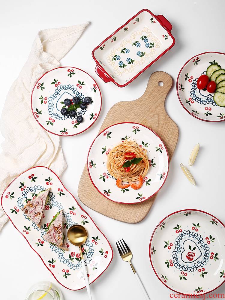 Web celebrity ins wind plate good - & fish dishes creative move dishes home sweet home ceramic plate tableware