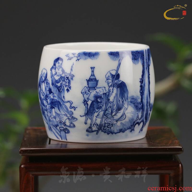 Beijing DE and auspicious jingdezhen ceramics by hand personal cup sample tea cup cup cup master cup dedicated private single CPU