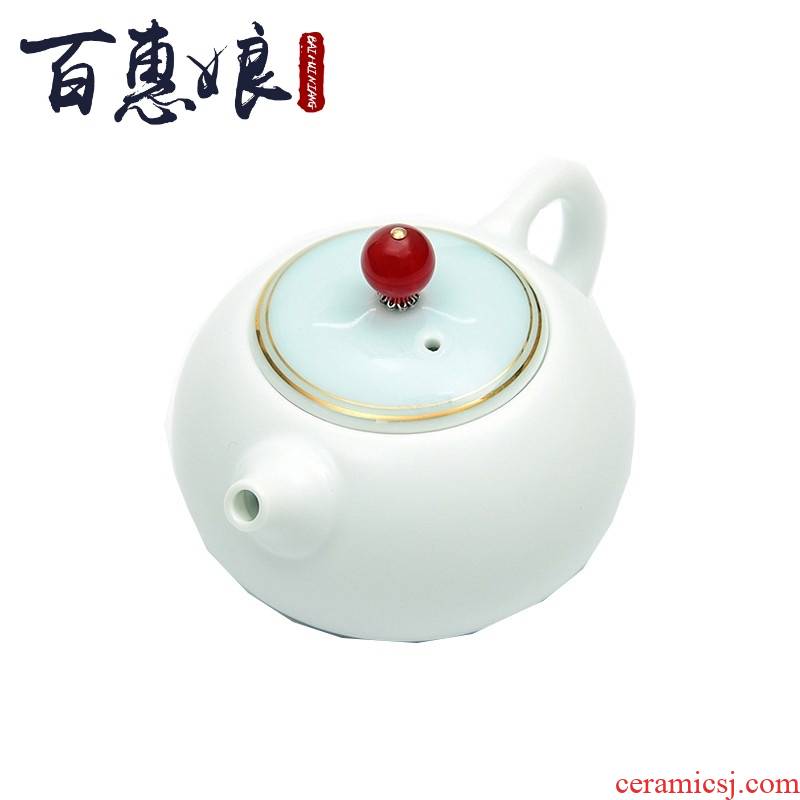 (niang high - end travel tea set ceramic up with a pot of four cups of kung fu tea teapot teacup tea tray