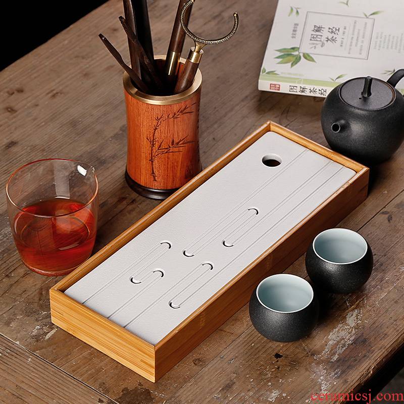Bamboo dry terms Taiwan tea tray zen Japanese Bamboo ceramic small pallet storage type contracted household tea tea tray