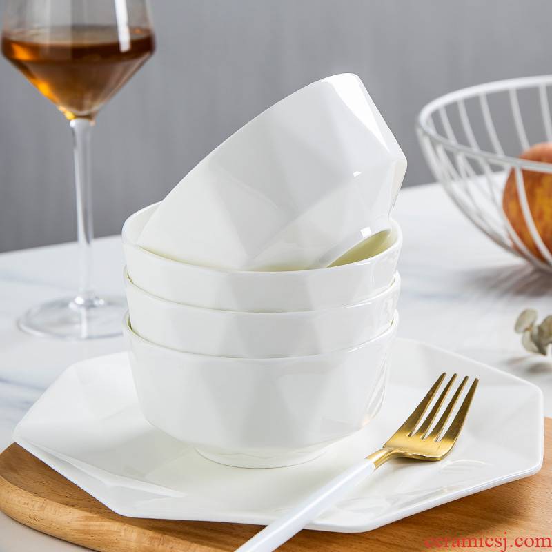 White star anise ipads bowls disc suit jingdezhen under glaze color porcelain Nordic contracted tableware suit household use
