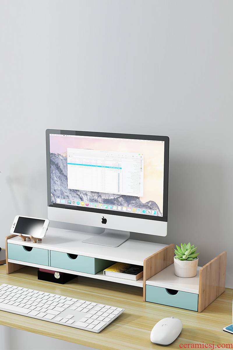 Who computer display rack drawer mat high office desktop desktop screen base to receive our r shelf
