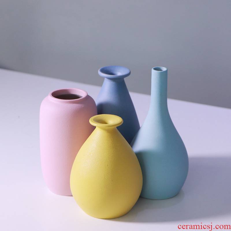 Nordic ceramic vase furnishing articles contracted home stay creative studio art move floret bottle of flower arrangement