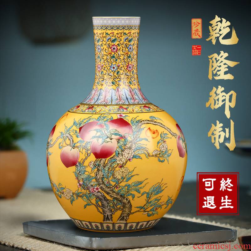 Jingdezhen ceramics vase antique flower arranging TV ark, the sitting room of Chinese style household porcelain decoration office furnishing articles