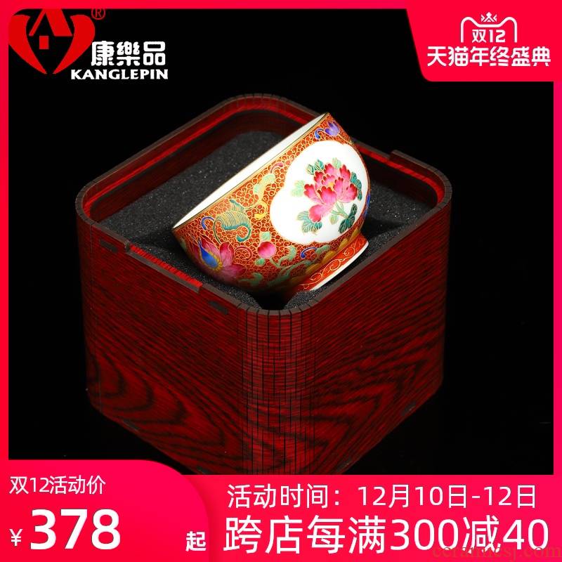 Recreation is tasted wire inlay enamel see yulan CPU master cup jingdezhen ceramic sample tea cup kung fu tea tea cups