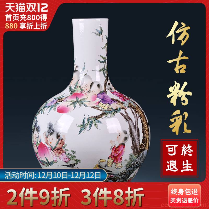 Jingdezhen ceramic vases, Chinese style of the ancients tree sitting room porch TV ark, home decoration flower arranging furnishing articles