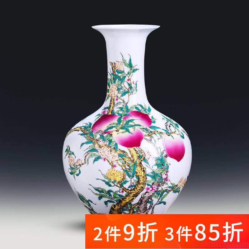 Jingdezhen porcelain ceramic thin foetus vase of new Chinese style household furnishing articles sitting room porch TV ark, wine accessories