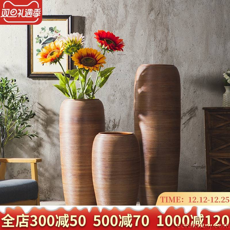 Ground vase large hotel lobby garden club decorative ceramic place a large pot of jingdezhen large arranging flowers