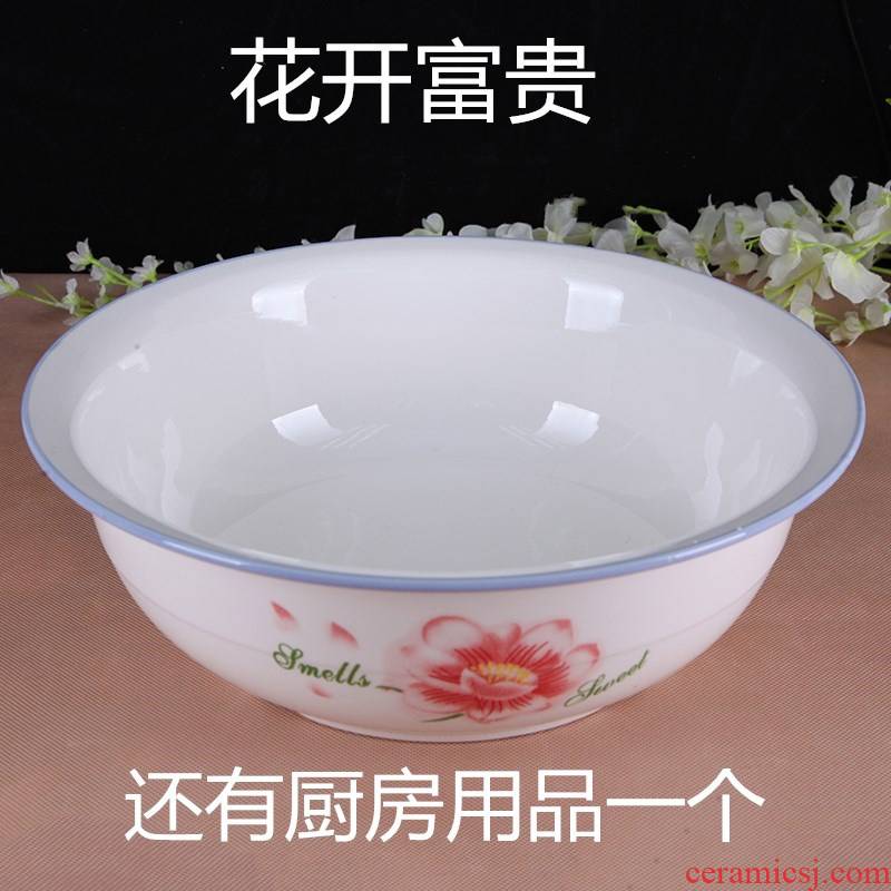 Ceramic flour and Ceramic face basin and the basin that wash a face basin to non - stick is big upset large stick and single household knead face basin