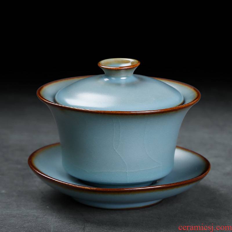 Your up three tureen only piece of authentic checking household large ceramic cups hot single proof kung fu tea bowl