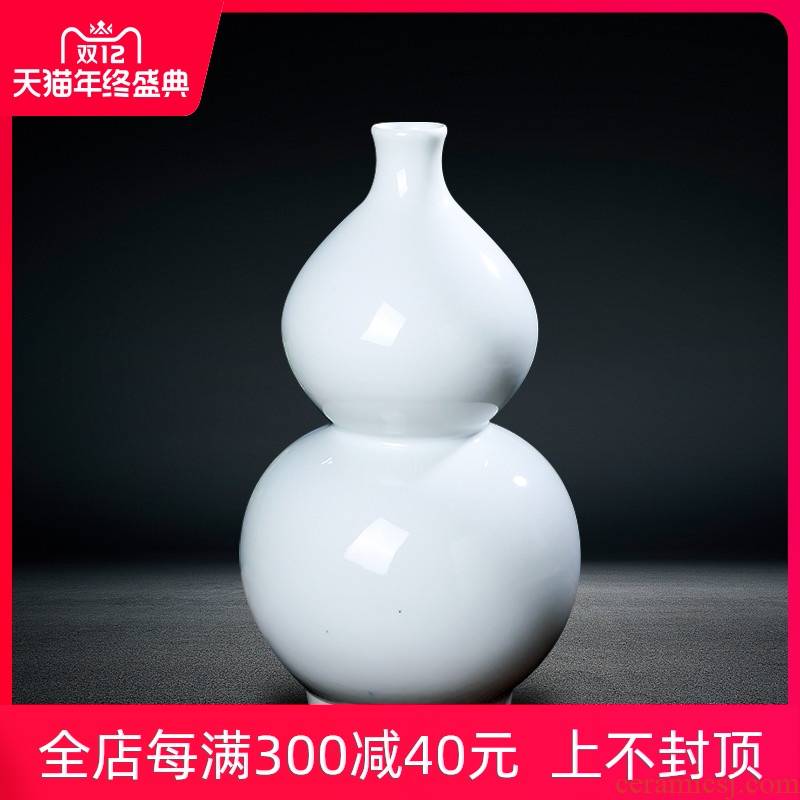 Jingdezhen ceramics I and contracted white vase sitting room porch ark place decorative bottle gourd bottle arranging flowers