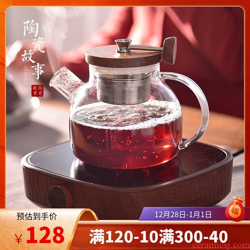 Electric ceramic story TaoLu boiling tea ware suit household glass high - temperature small tea, black tea cooking pot