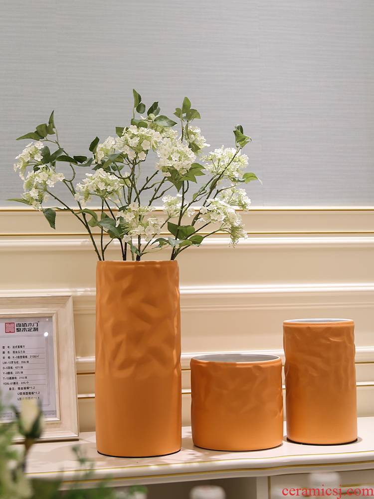 Jingdezhen I and contracted Europe type ceramic vase furnishing articles dry flower vases, flower arranging, TV ark place decoration