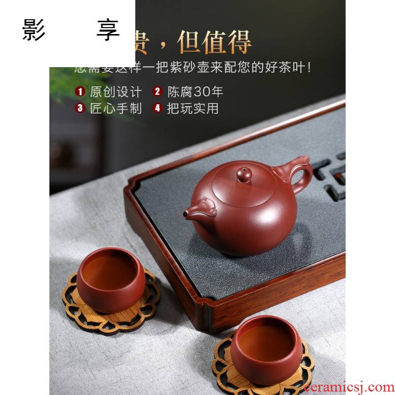 Shadow at present yixing it pure manual xi shi the best kung fu undressed ore old purple clay teapot tea set