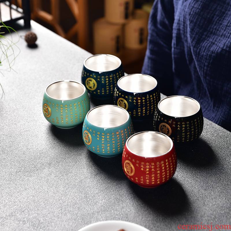 Coppering. As silver surname custom cup master cup tea cup ceramic cups, sample tea cup pure manual white porcelain kung fu tea set
