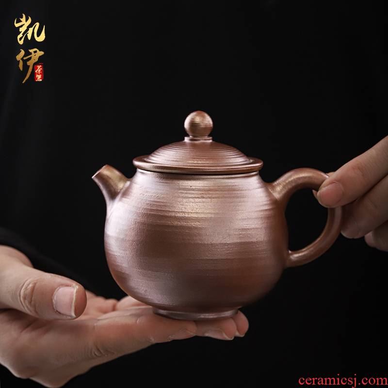 He Zhi, ferial type manual firewood teapot coarse TaoDeZhong pot of restoring ancient ways of household kung fu tea set ceramic filter single pot