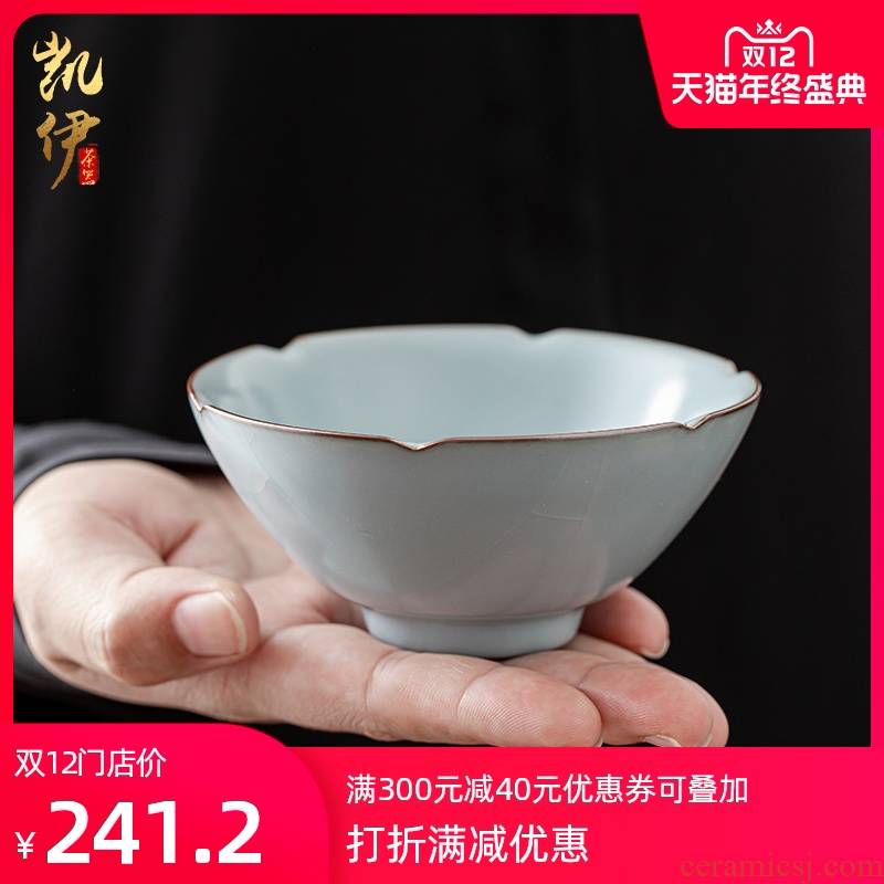 Iron tire your up teacup full manual slicing can raise kung fu tea master cup personal ceramic cup sample tea cup