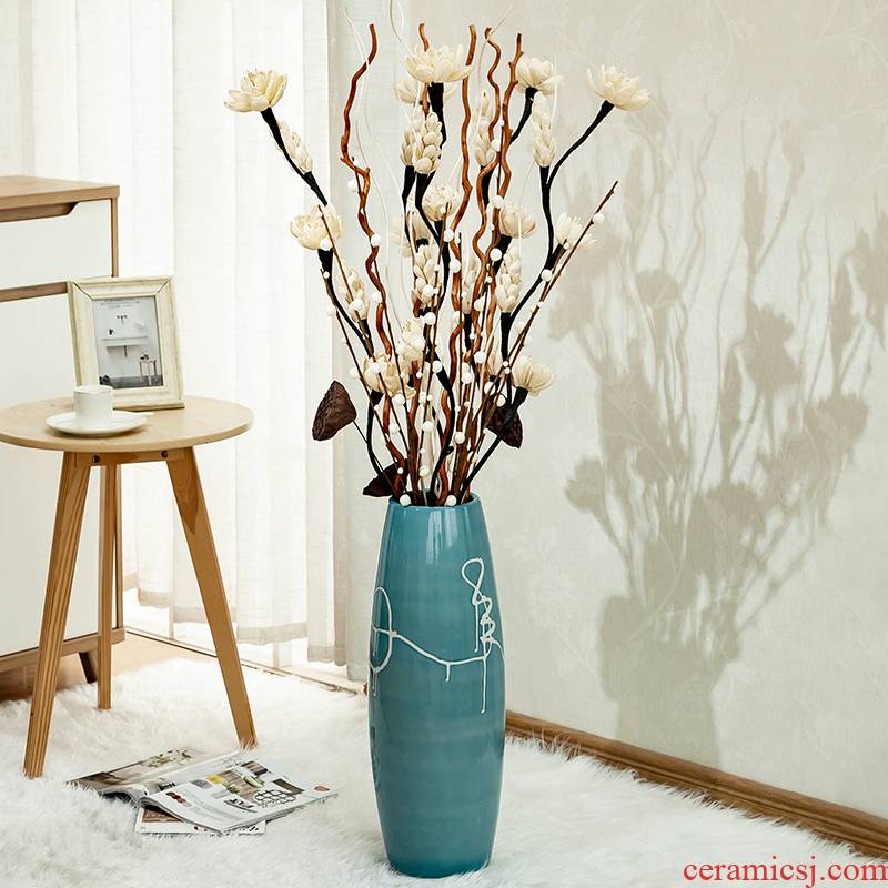 Ground vase large vases, I and contracted sitting room artical dry flower arranging flowers tall ceramic decorative furnishing articles