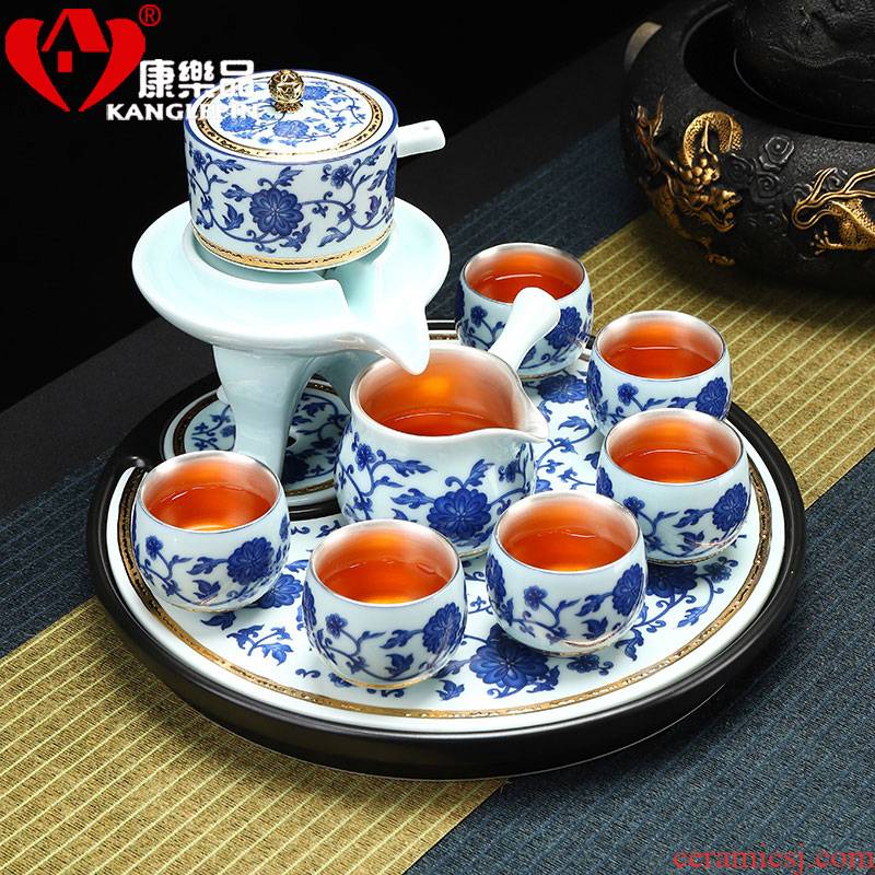 Recreational product jingdezhen porcelain paint coppering. As silver home office kung fu tea cups of a complete set of automatic tea set lazy woman