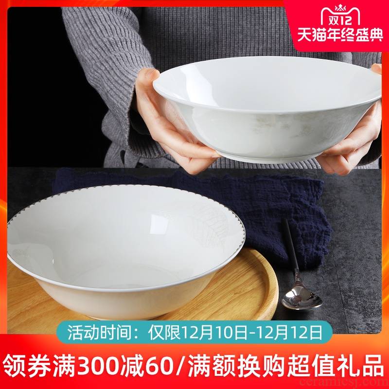 Bowl of 9 "Chinese style household jingdezhen ceramics contracted jobs rainbow such use ceramic ipads China tableware 9 run hot soup Bowl
