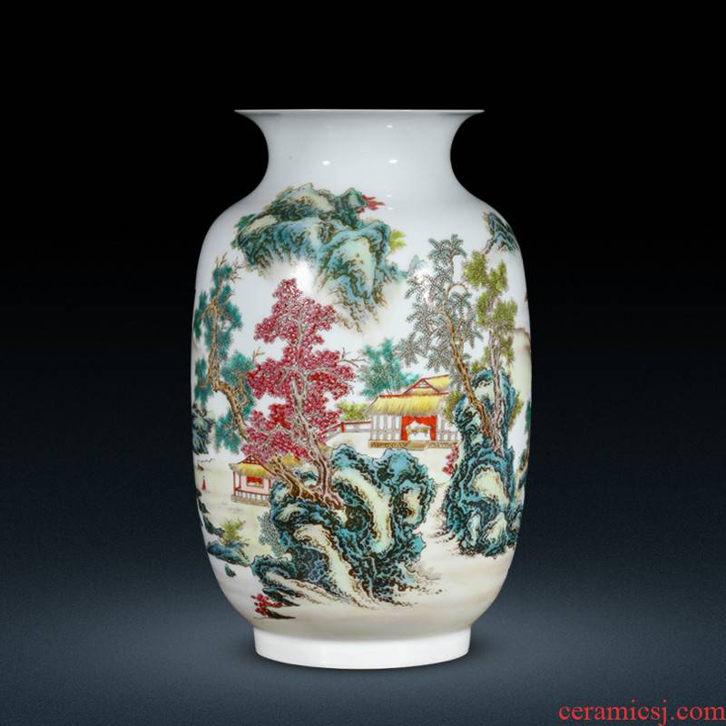 Jingdezhen ceramic Chinese vase sitting room adornment is placed household TV ark, flower arranging porcelain decoration process