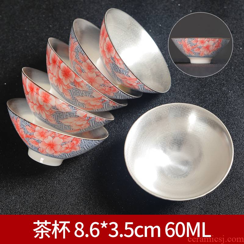 Imitation porcelain masters cup sample tea cup kung fu tea cups hat to blue and white porcelain cup tea cup glass bowl