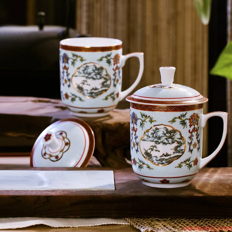 Red xin office of jingdezhen ipads porcelain enamel cup treasure palace imperial gift porcelain keller of famille rose porcelain cup